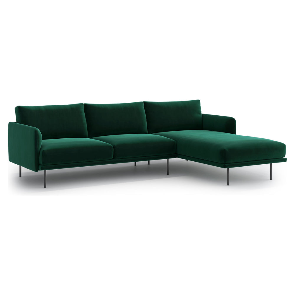 UMA kampinė sofa, žalia spalva, dešinė