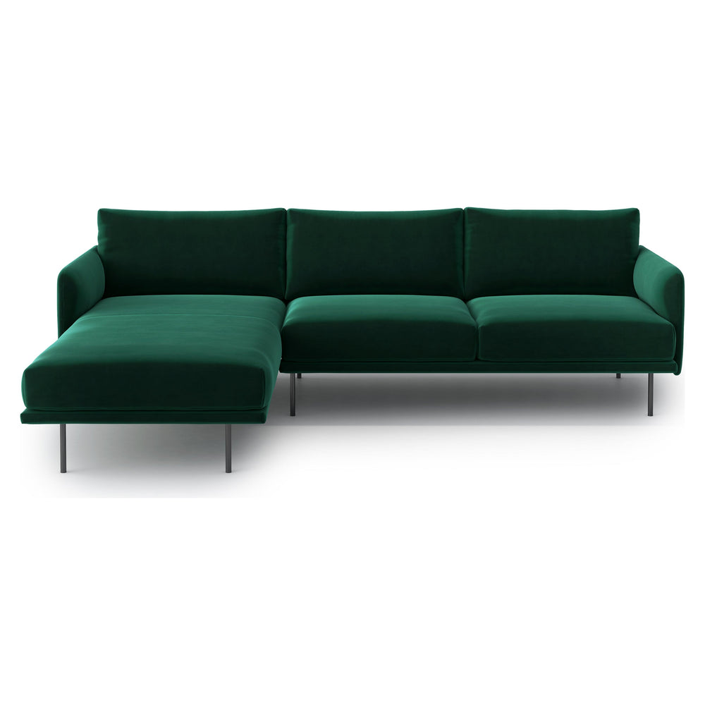 UMA kampinė sofa, žalia spalva, kairė pusė