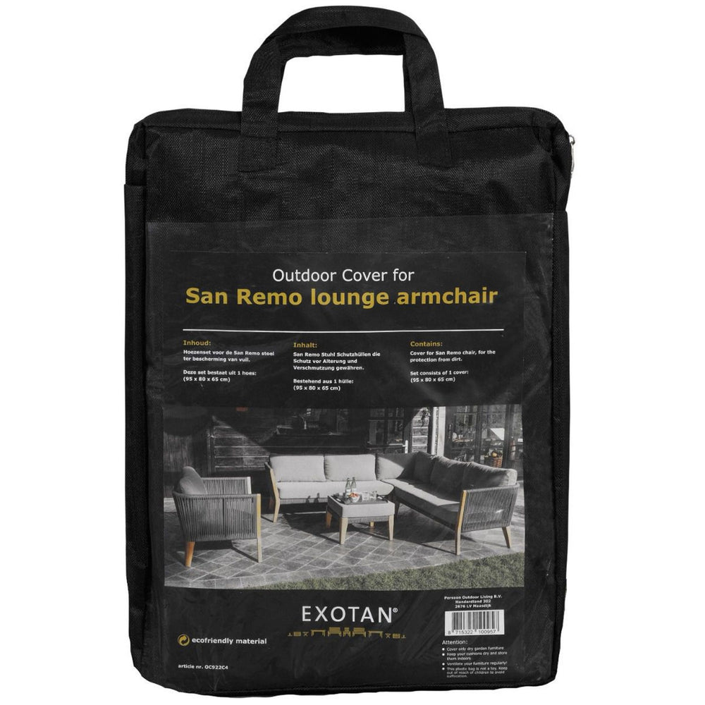 Protective cover for outdoor chair, black (90x80x65 cm)
