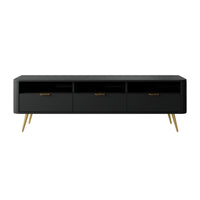 TV staliukas OVAL, juoda, 162 cm
