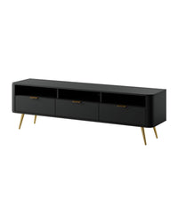 TV staliukas OVAL, juoda, 162 cm