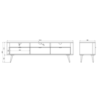 TV staliukas OVAL, 160 cm