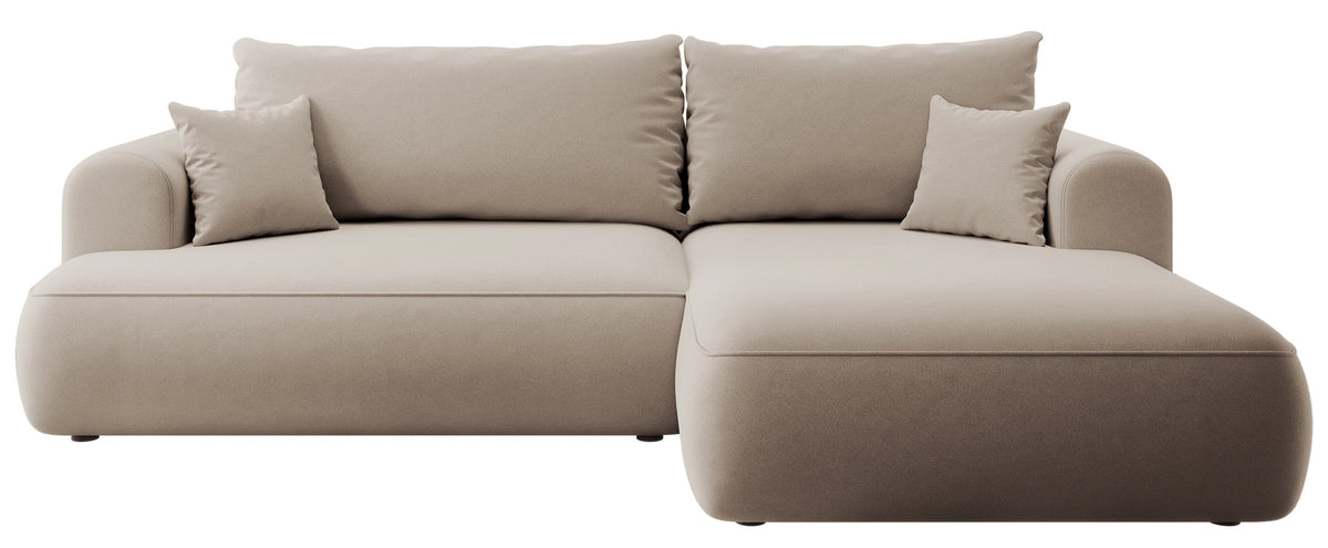 Kampinė sofa CORMAC smėlinė spalvos