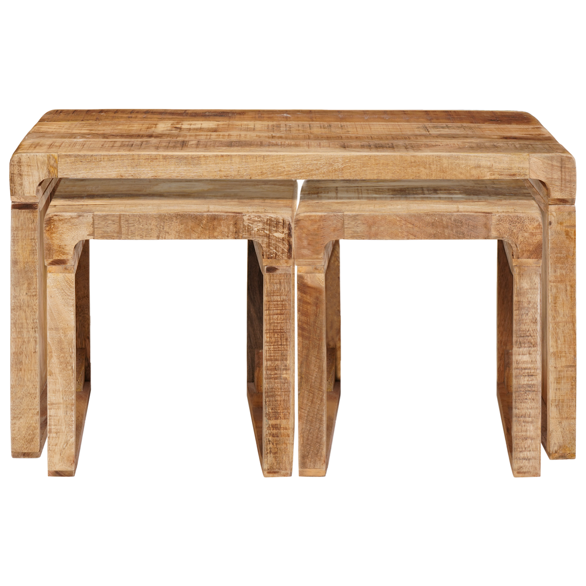 Suklijuotas stalas 3 vnt. Ruda 82 x 40 x 46 cm