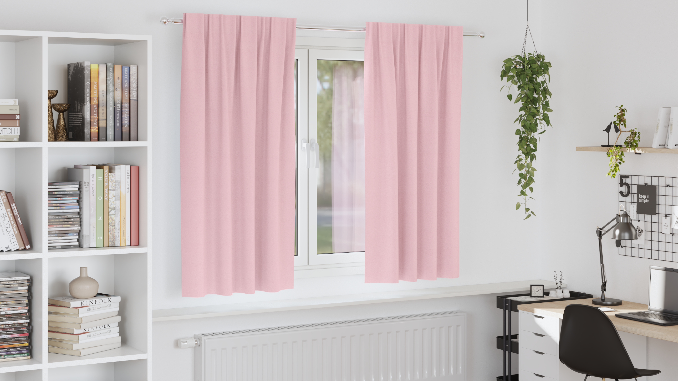 Užuolaidos su žiedais, blokuojančios šviesą 2 pcs