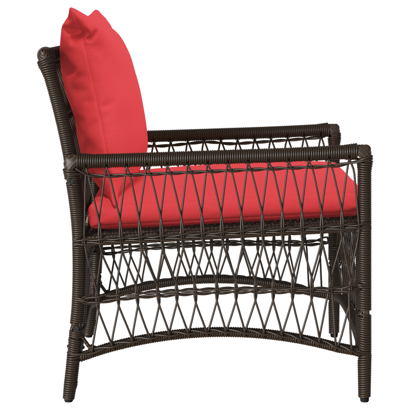 Garden Chair Brown 60 x 70 x 78cm polyrattan