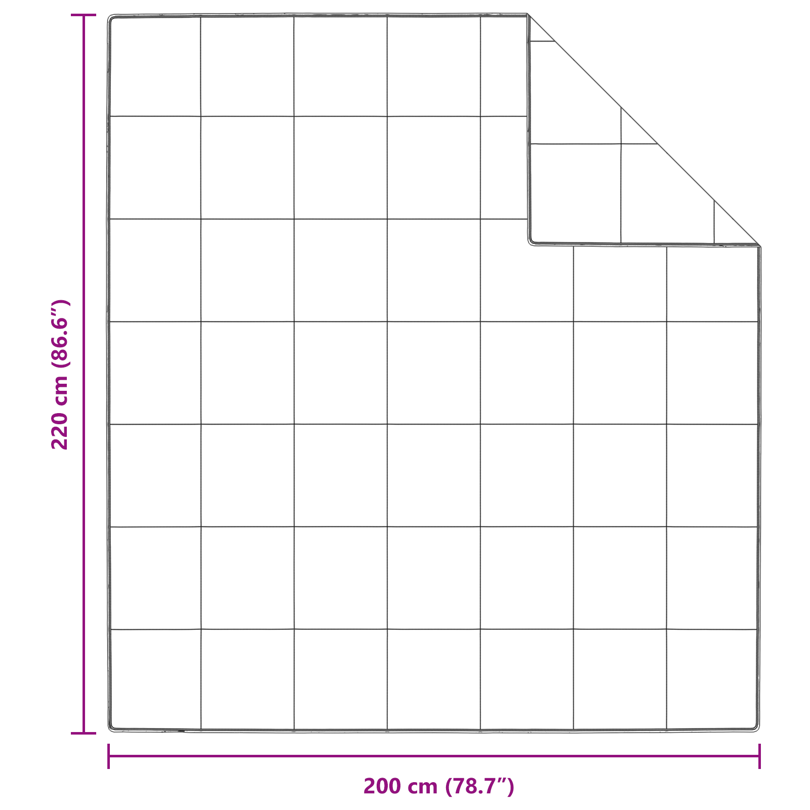 Pūkų ir antklodės Balta 200 x 220 cm Pūkai