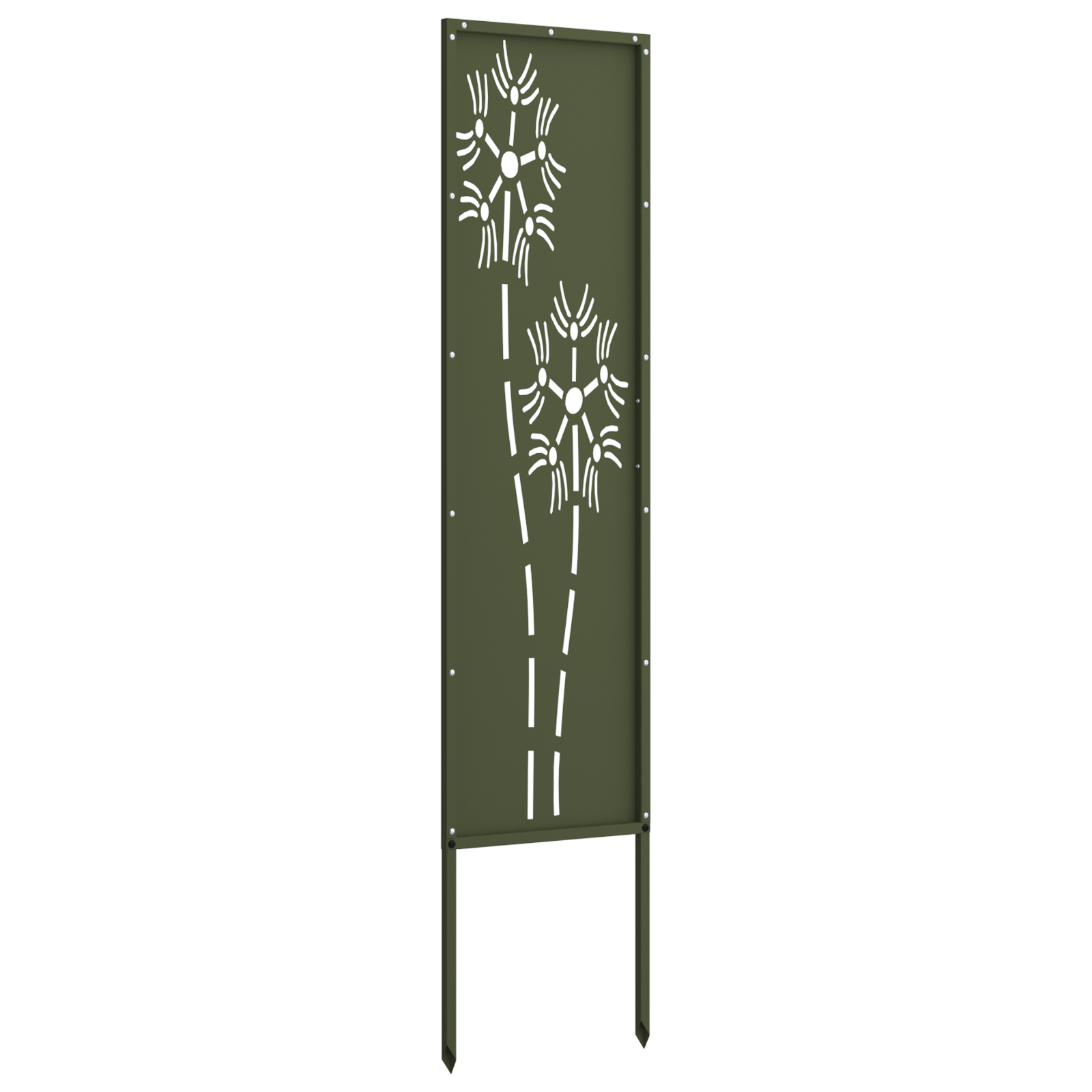 Sodo privatumo ekranas „Fretwork“ Alyvuogių žalia 32 x 140 cm