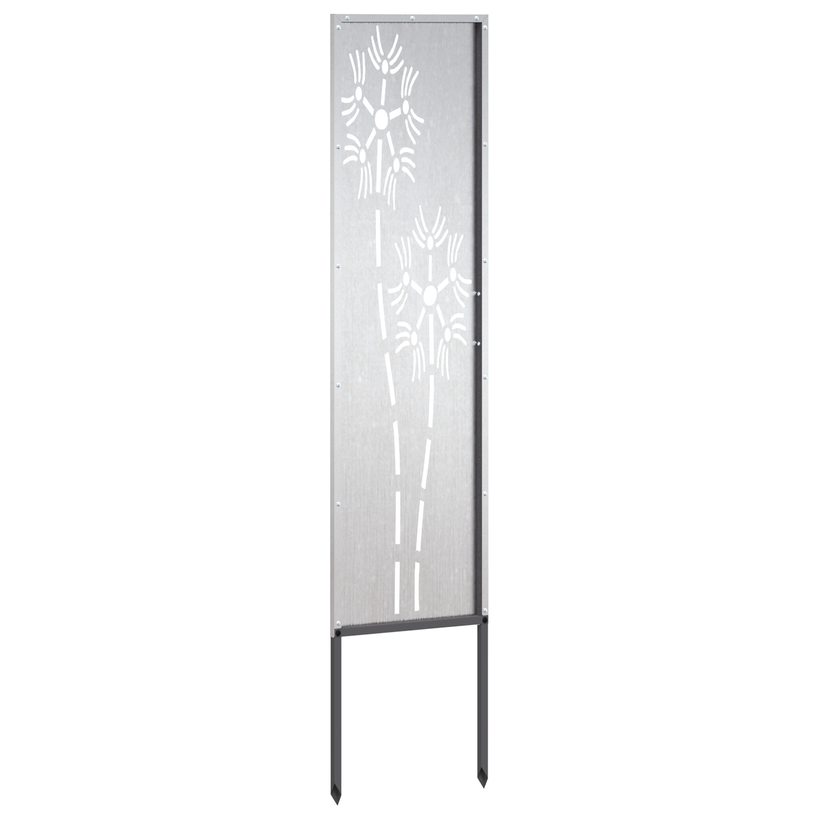 Sodo privatumo ekranas Sidabro 32 x 140 cm Nerūdijantis plienas