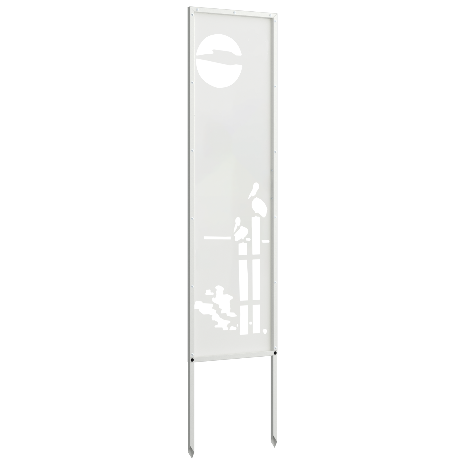 Sodo privatumo ekranas „Fretwork“ Balta 32 x 140 cm