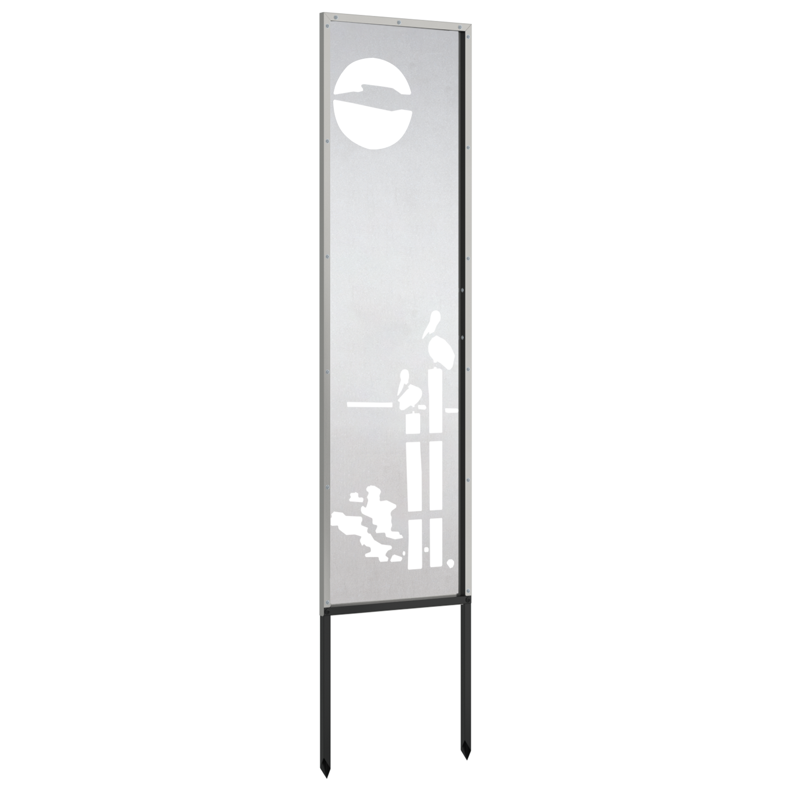 Sodo privatumo ekranas Sidabro 32 x 140 cm Nerūdijantis plienas