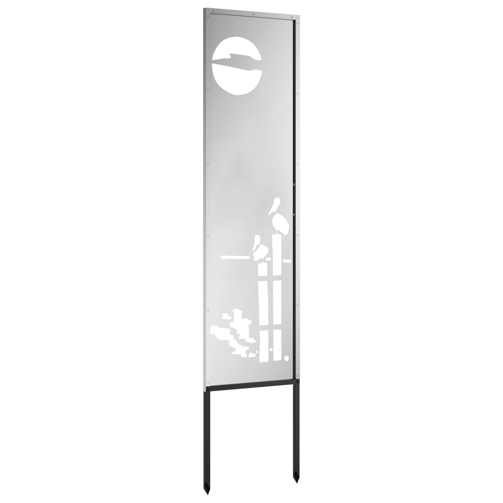Sodo privatumo ekranas „Fretwork“ Sidabro 32 x 140 cm