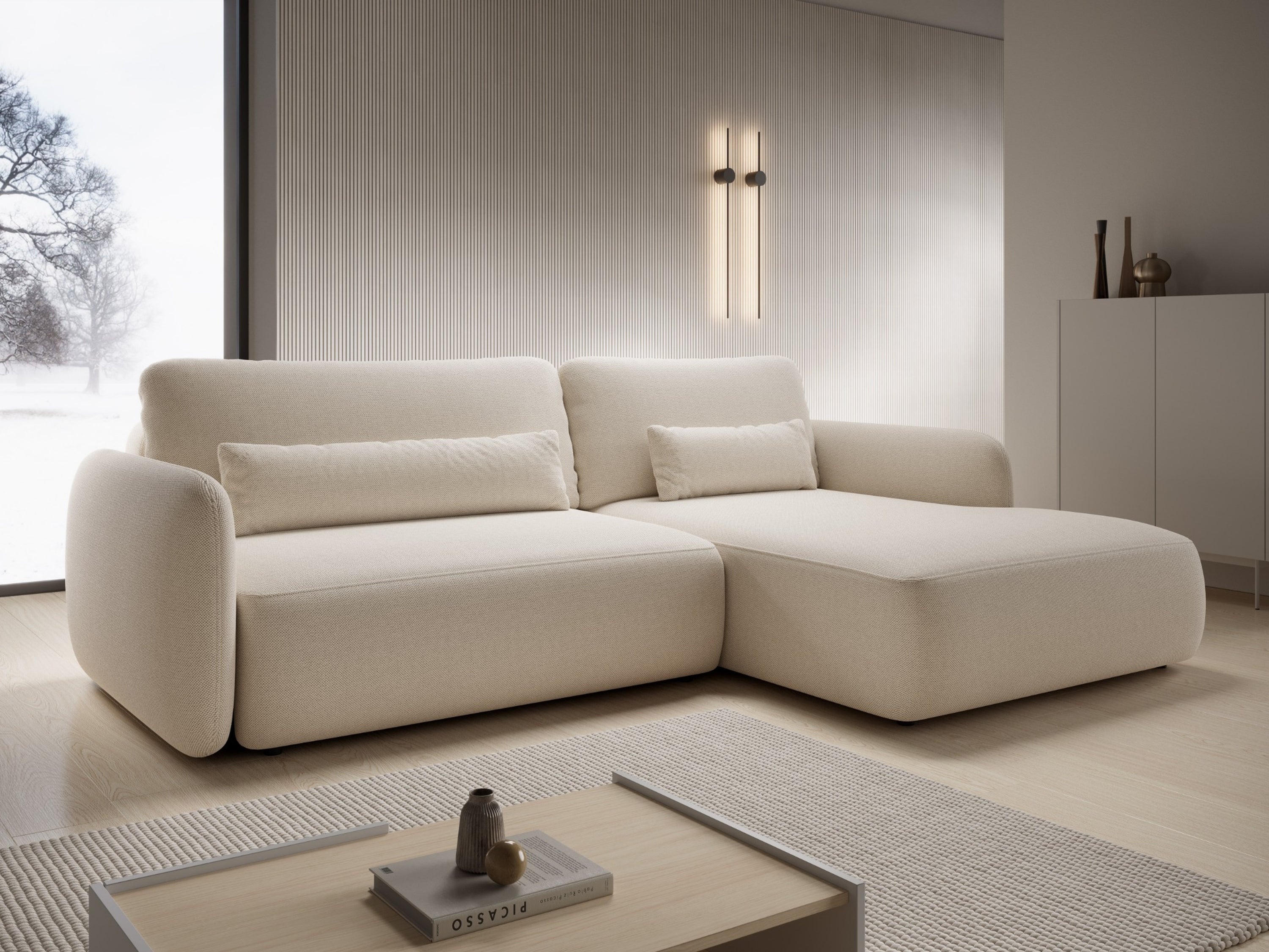 Kampinė sofa BILLY, šviesiai smėlio, dešinė