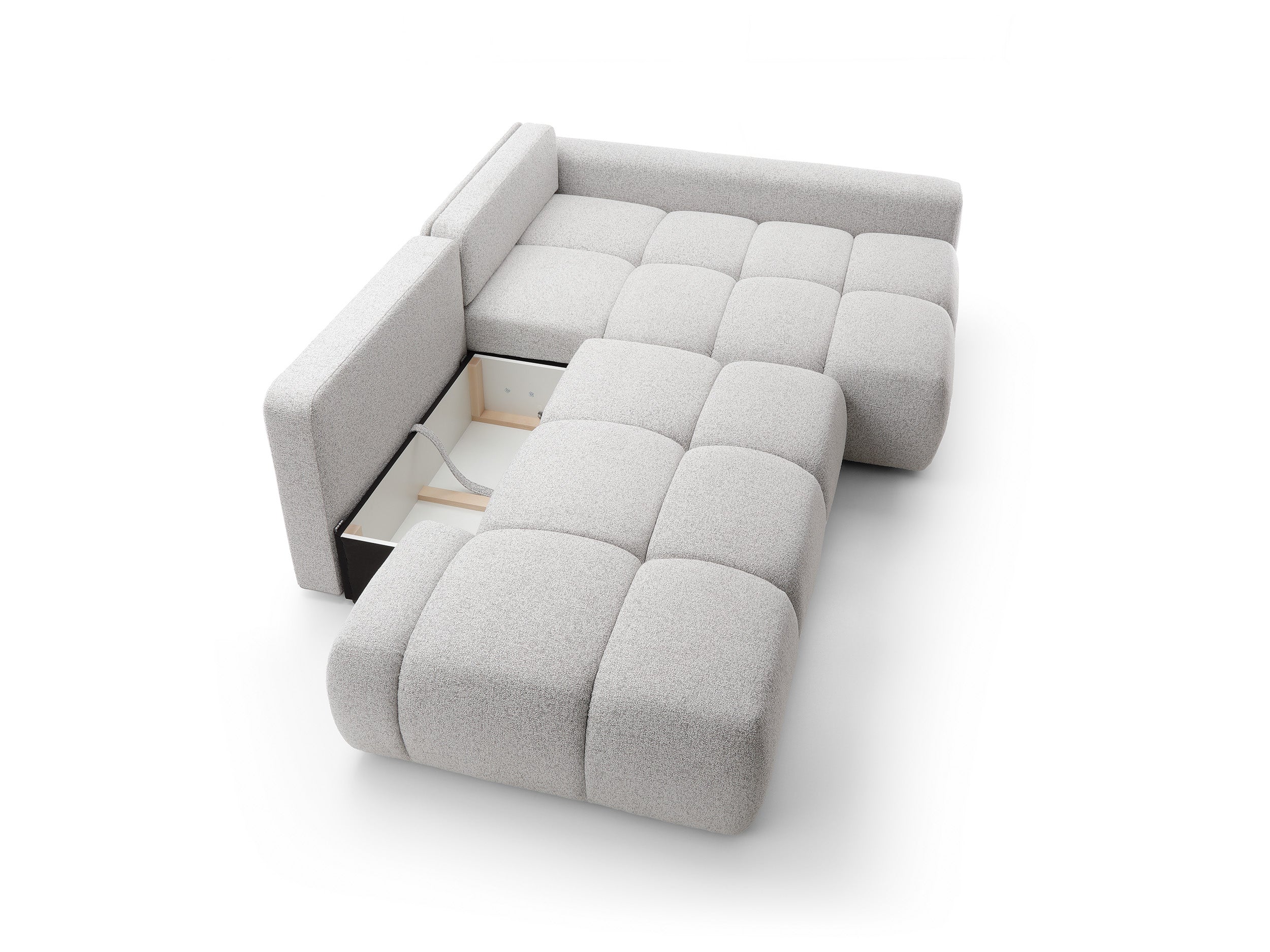 Kampinė sofa-lova BALIS, pilka