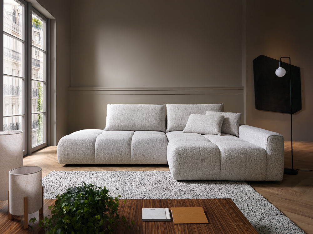 Corner sofa bed BALIS, grey