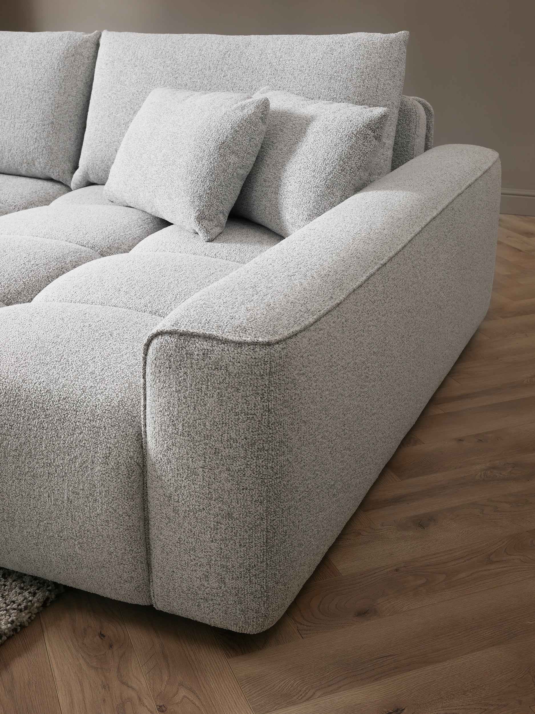 Kampinė sofa-lova BALIS, pilka