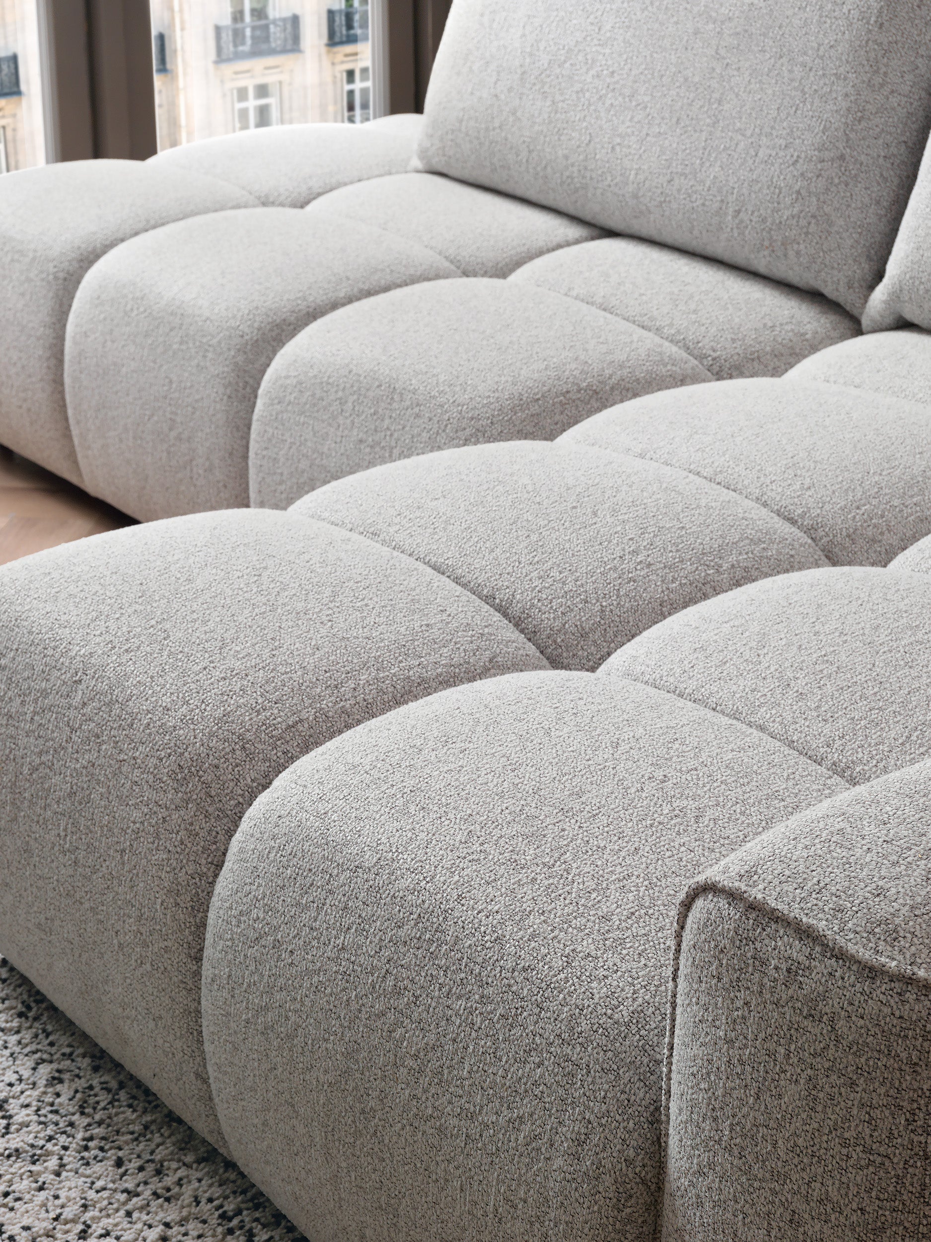 Kampinė sofa-lova BALIS, pilka