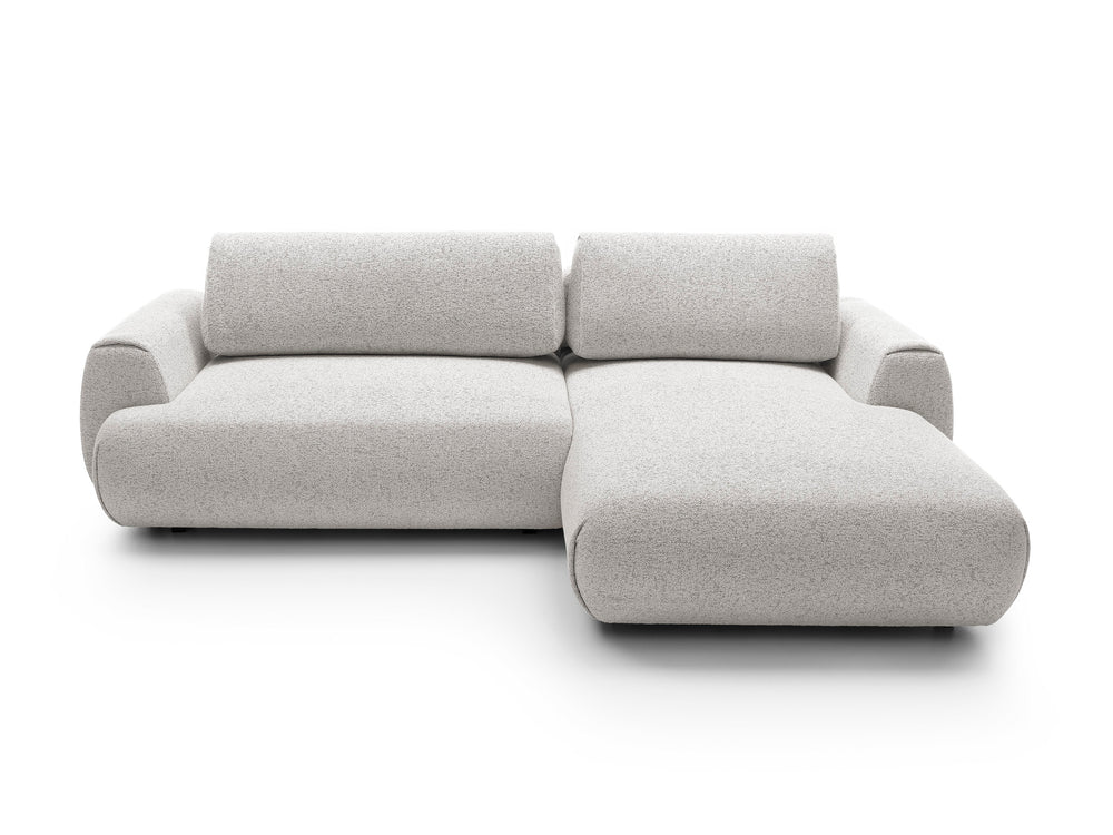 Corner sofa bed PAULINA, light grey