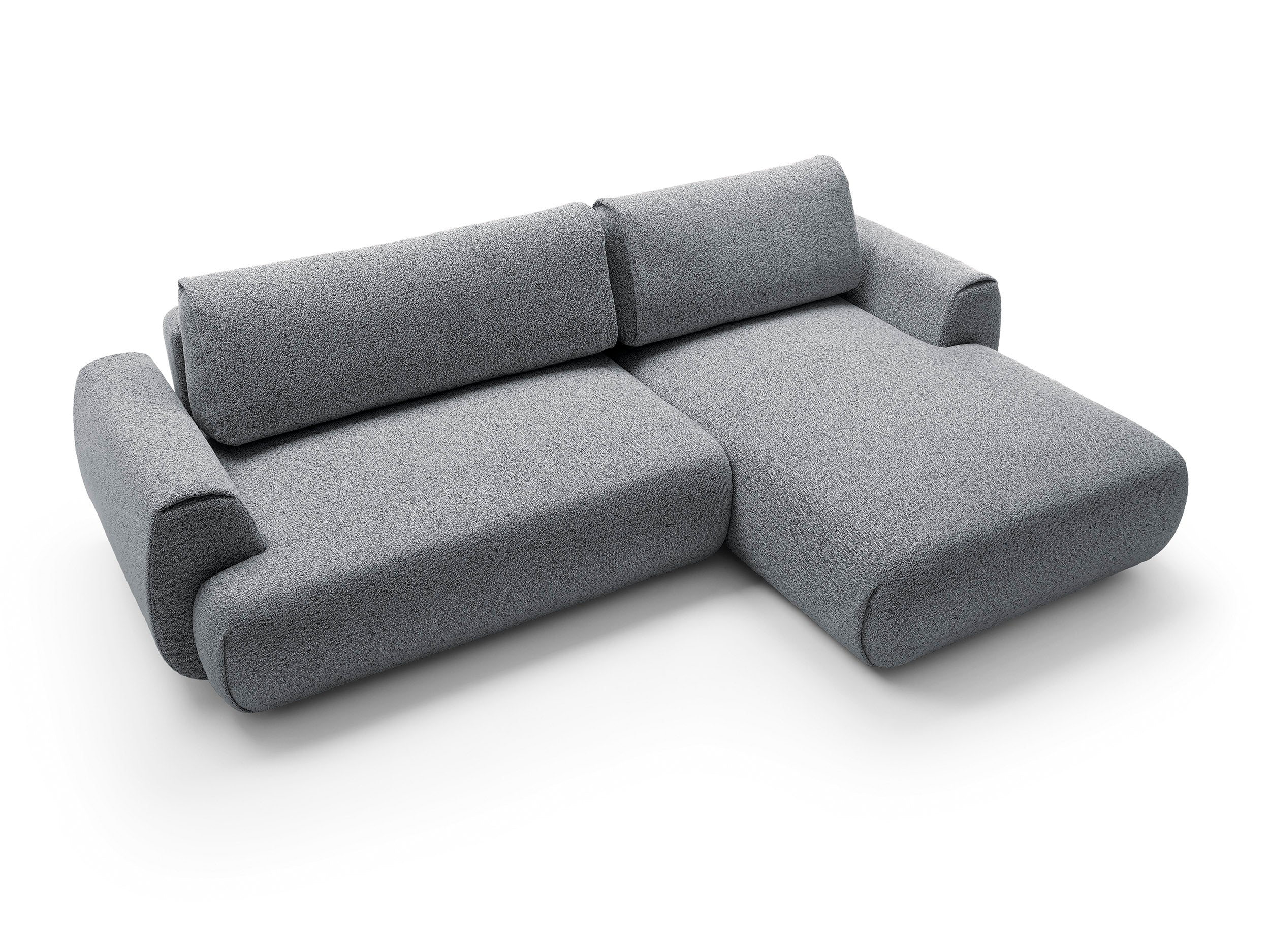 Kampinė sofa-lova PAULINA, tamsiai pilka