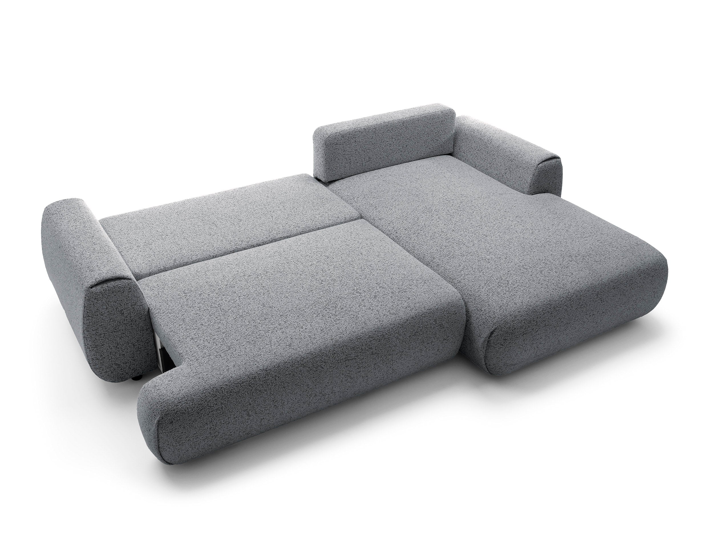 Kampinė sofa-lova PAULINA, tamsiai pilka