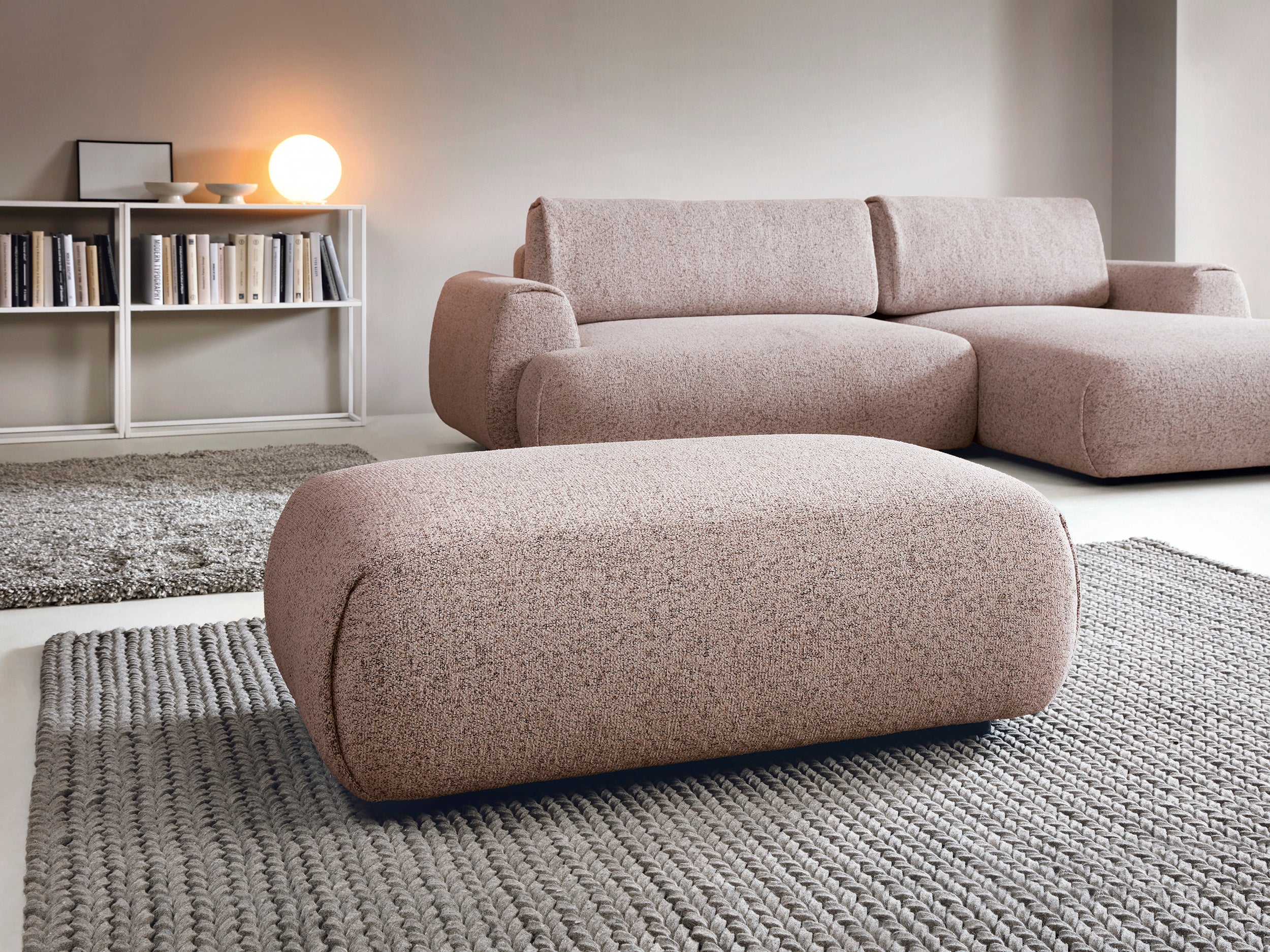 Pouffe PAULINA, powder pink