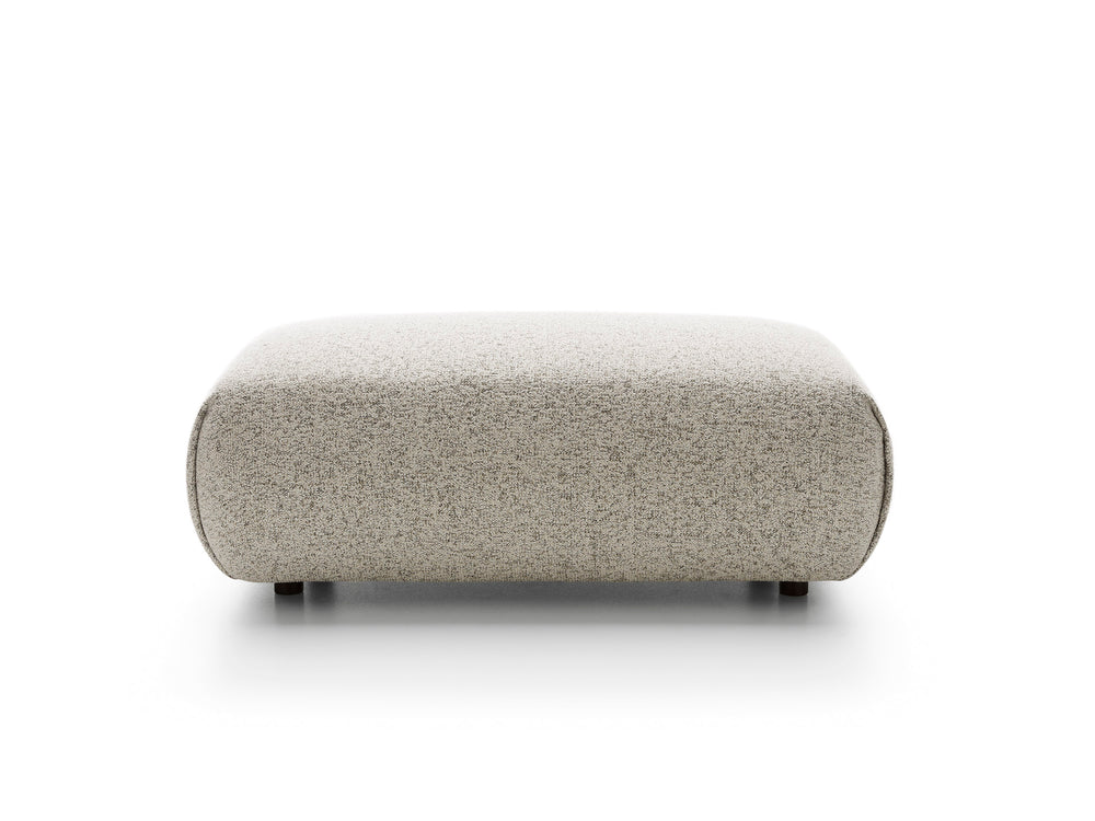 Pufas PAULINA, šviesiai pilka melanžinė