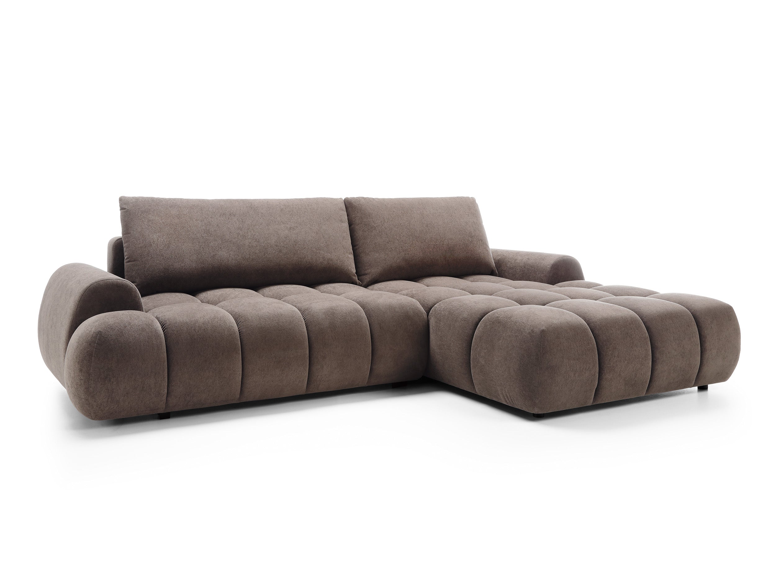 Kampinė sofa-lova ROULI M, ruda