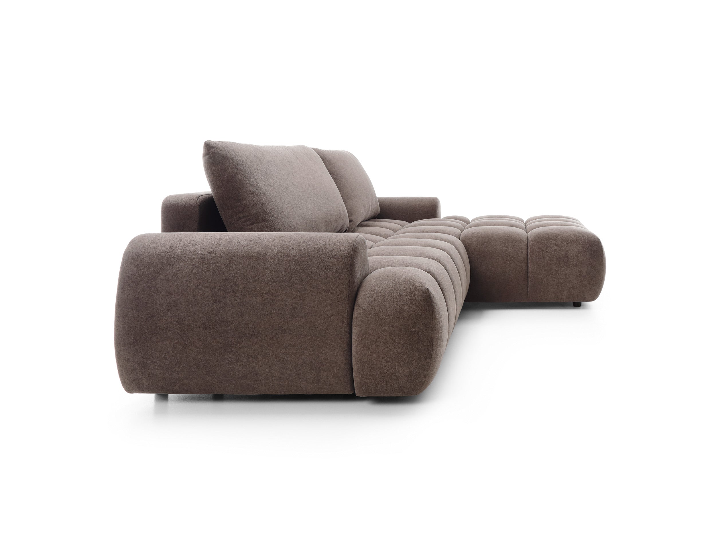Kampinė sofa-lova ROULI M, ruda
