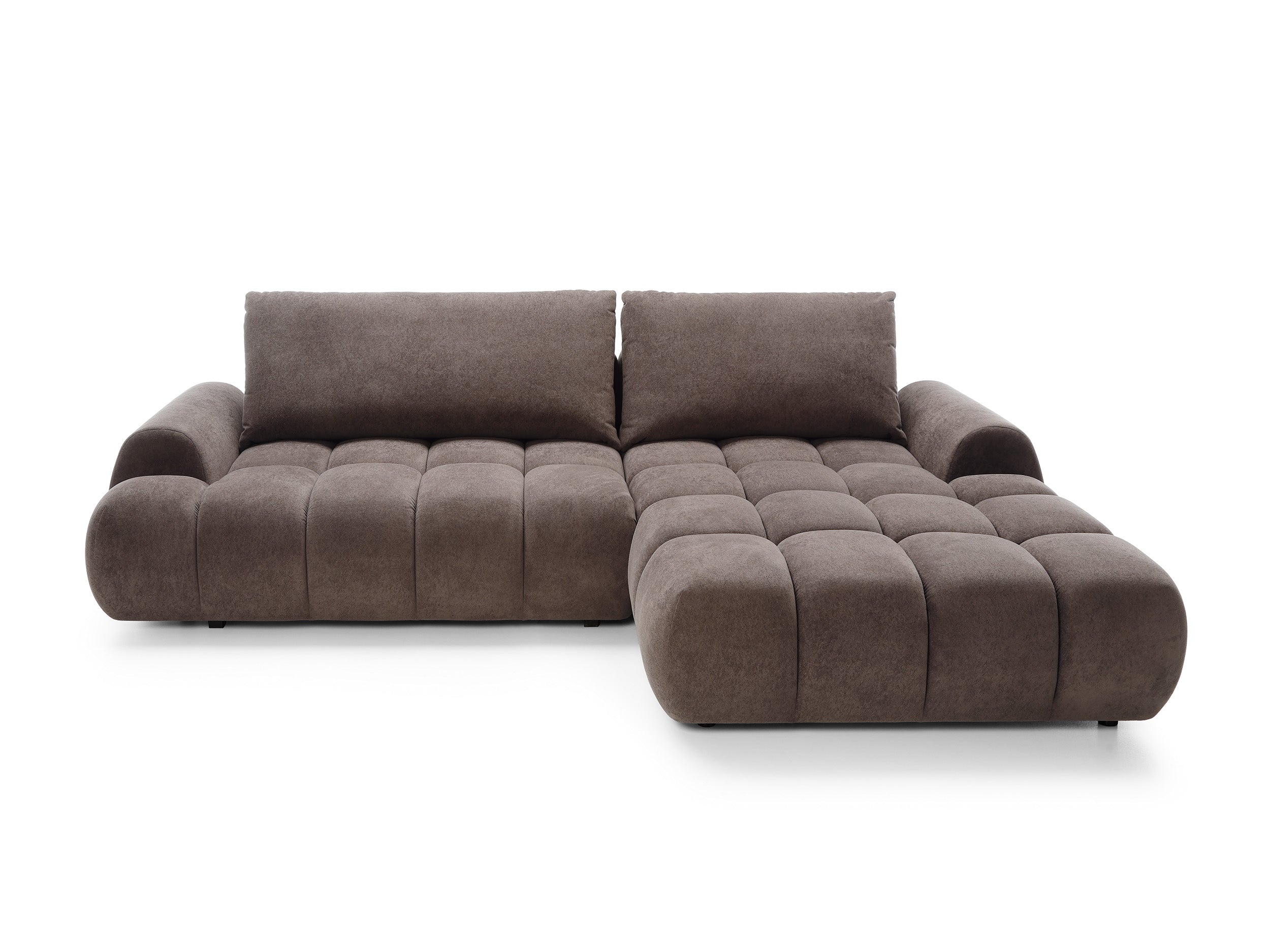 Kampinė sofa-lova ROULI M, ruda