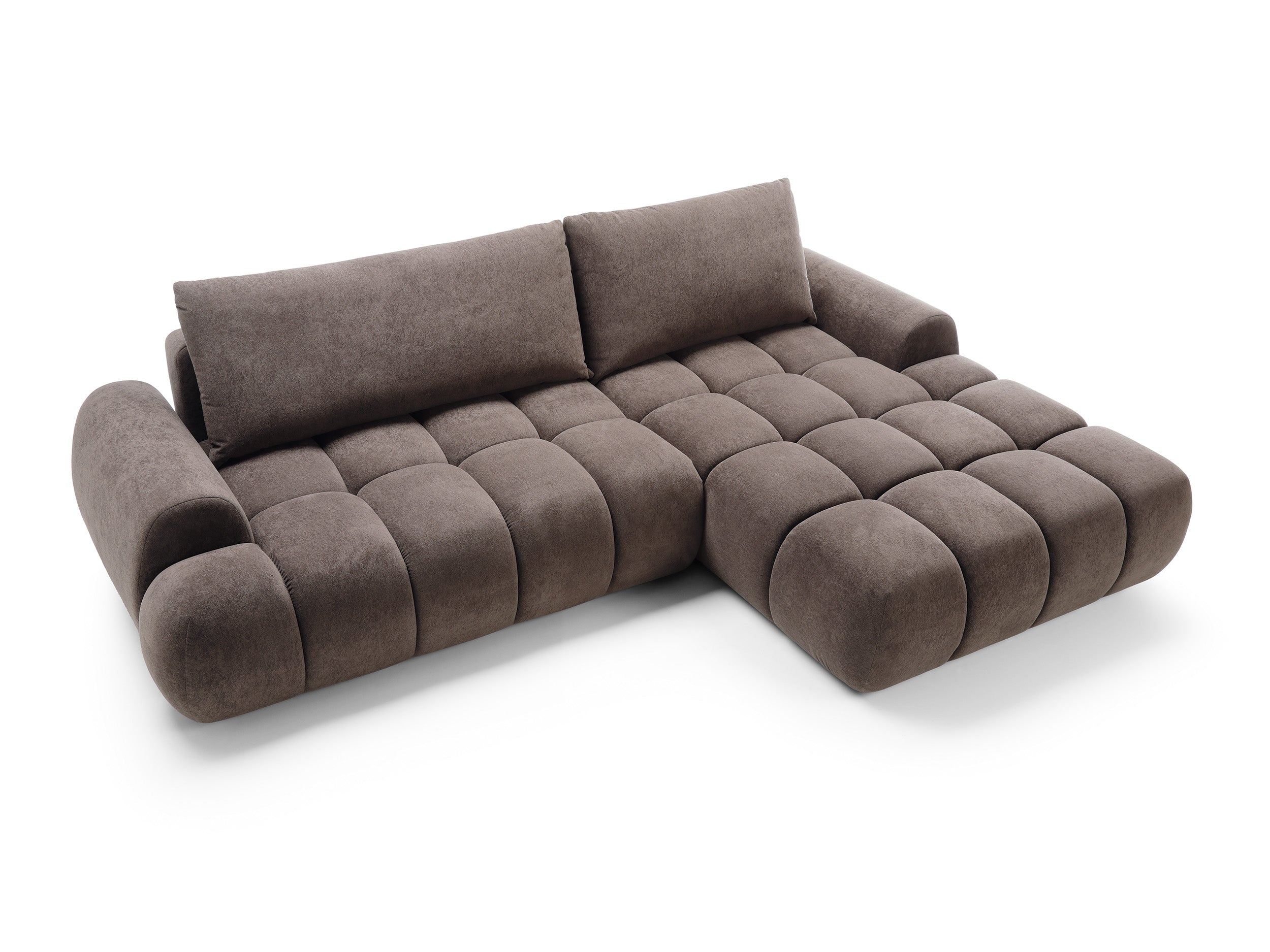 Kampinė sofa-lova ROULI M, ruda