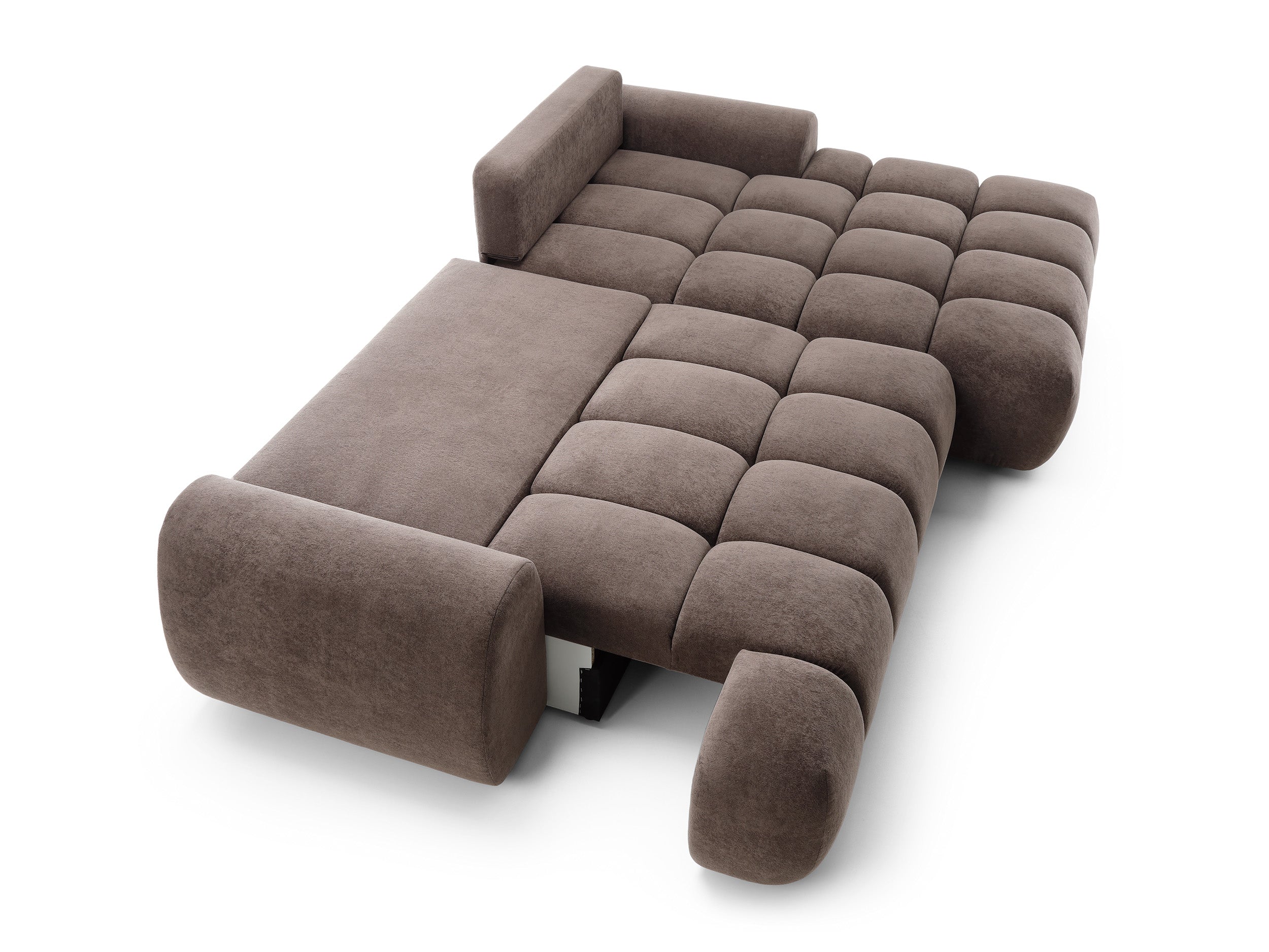 Kampinė sofa-lova ROULI M, ruda