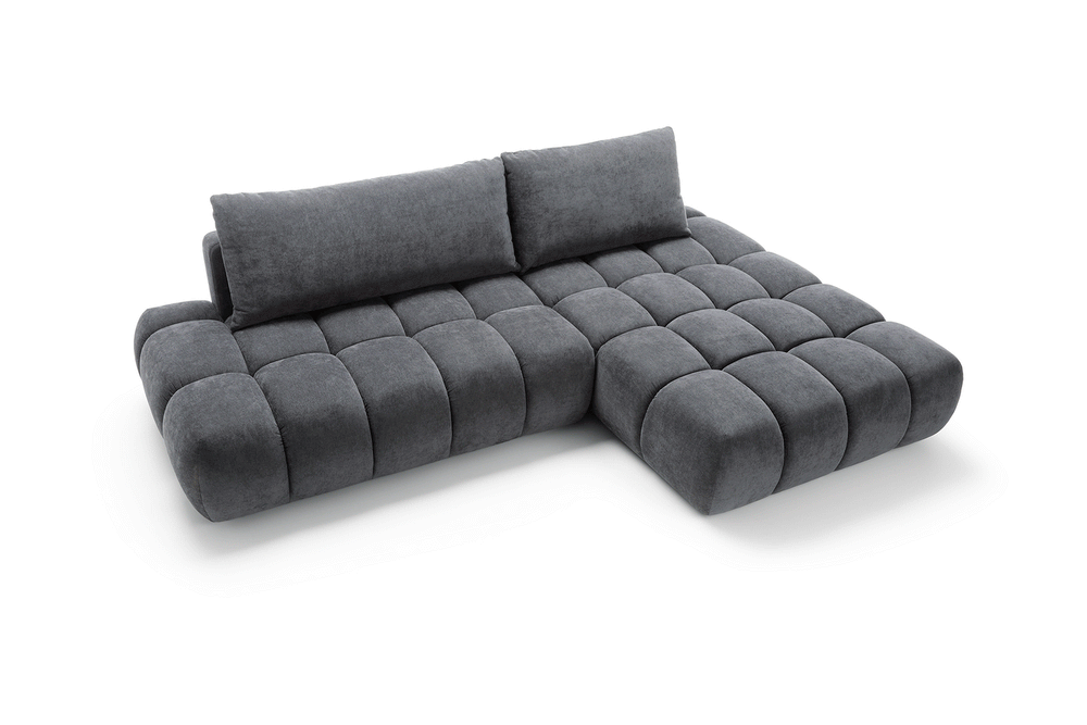 Corner sofa bed ROULI O, graphite