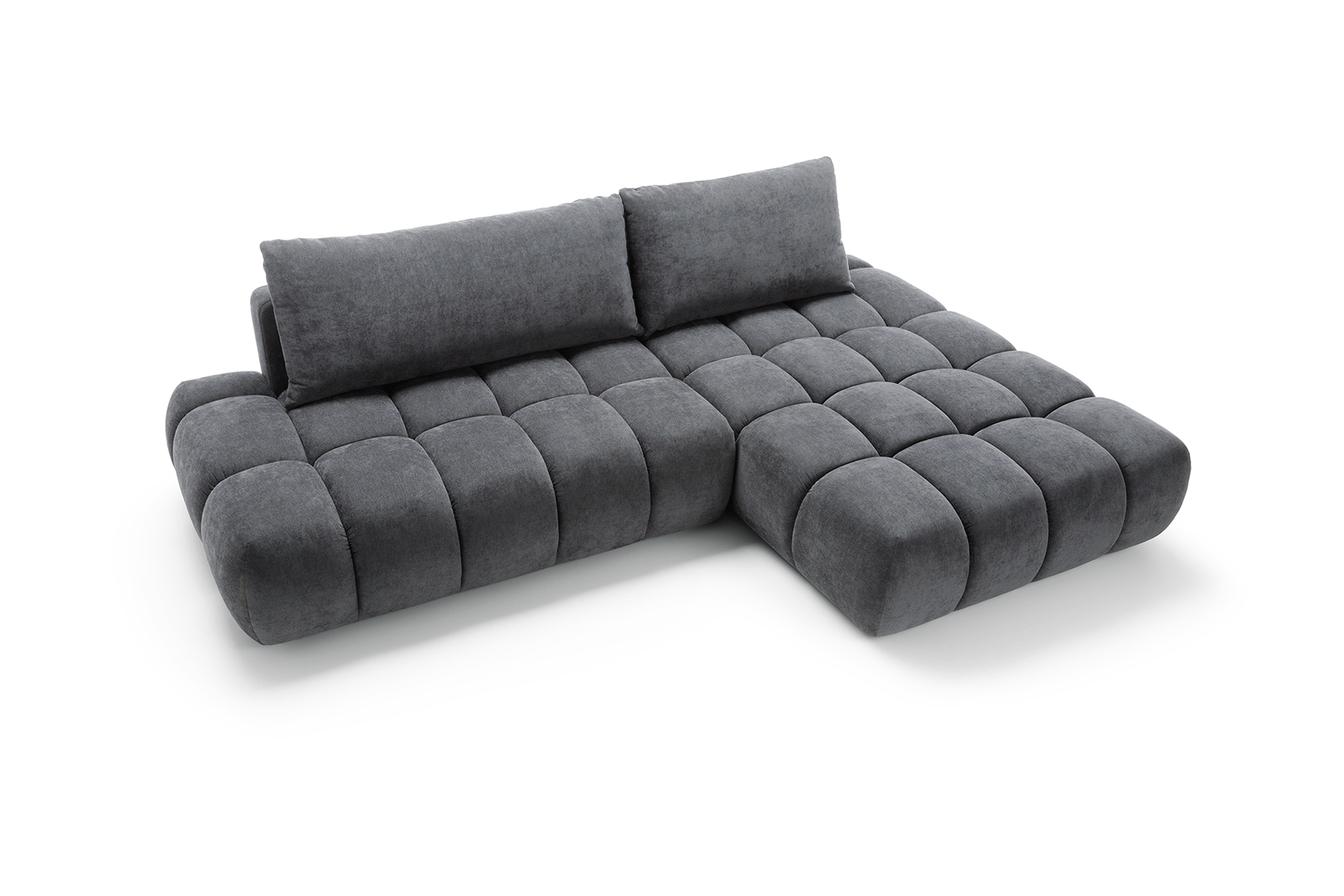 Kampinė sofa-lova ROULI O, grafito