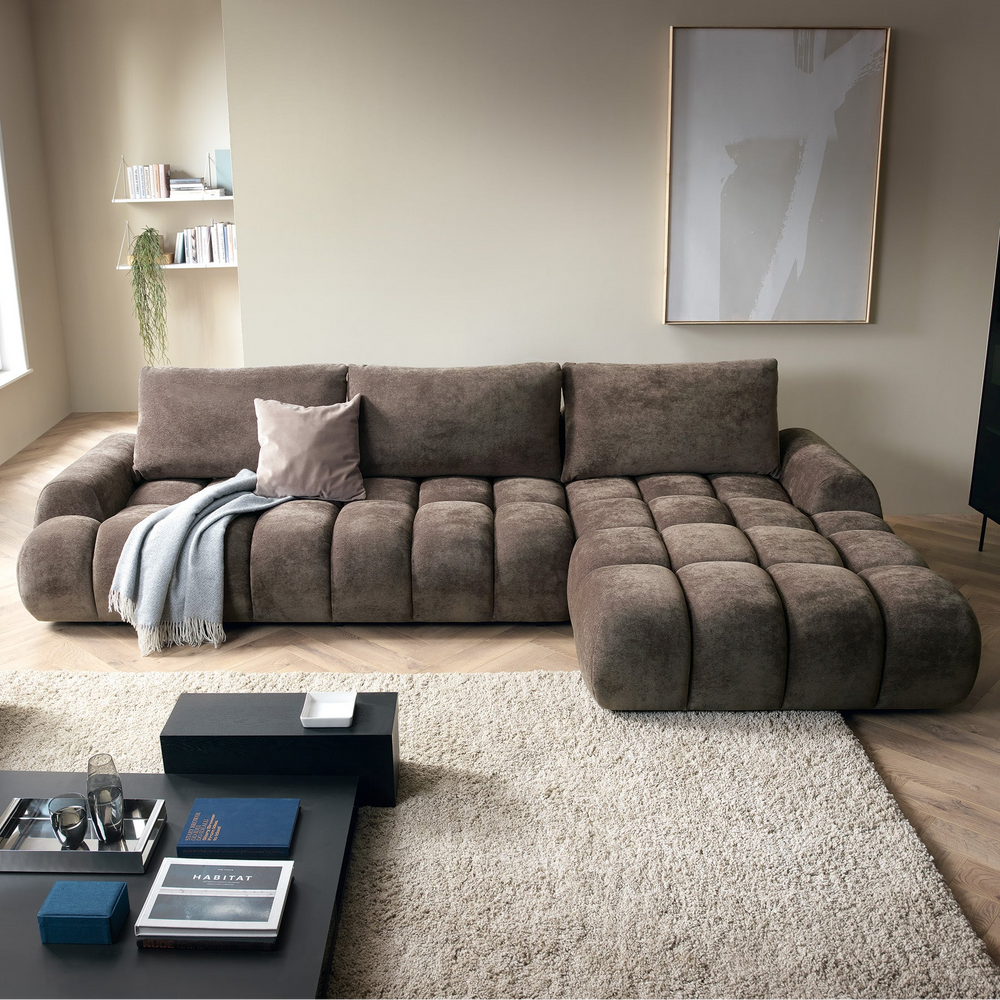 Corner sofa-bed ROULI L, brown