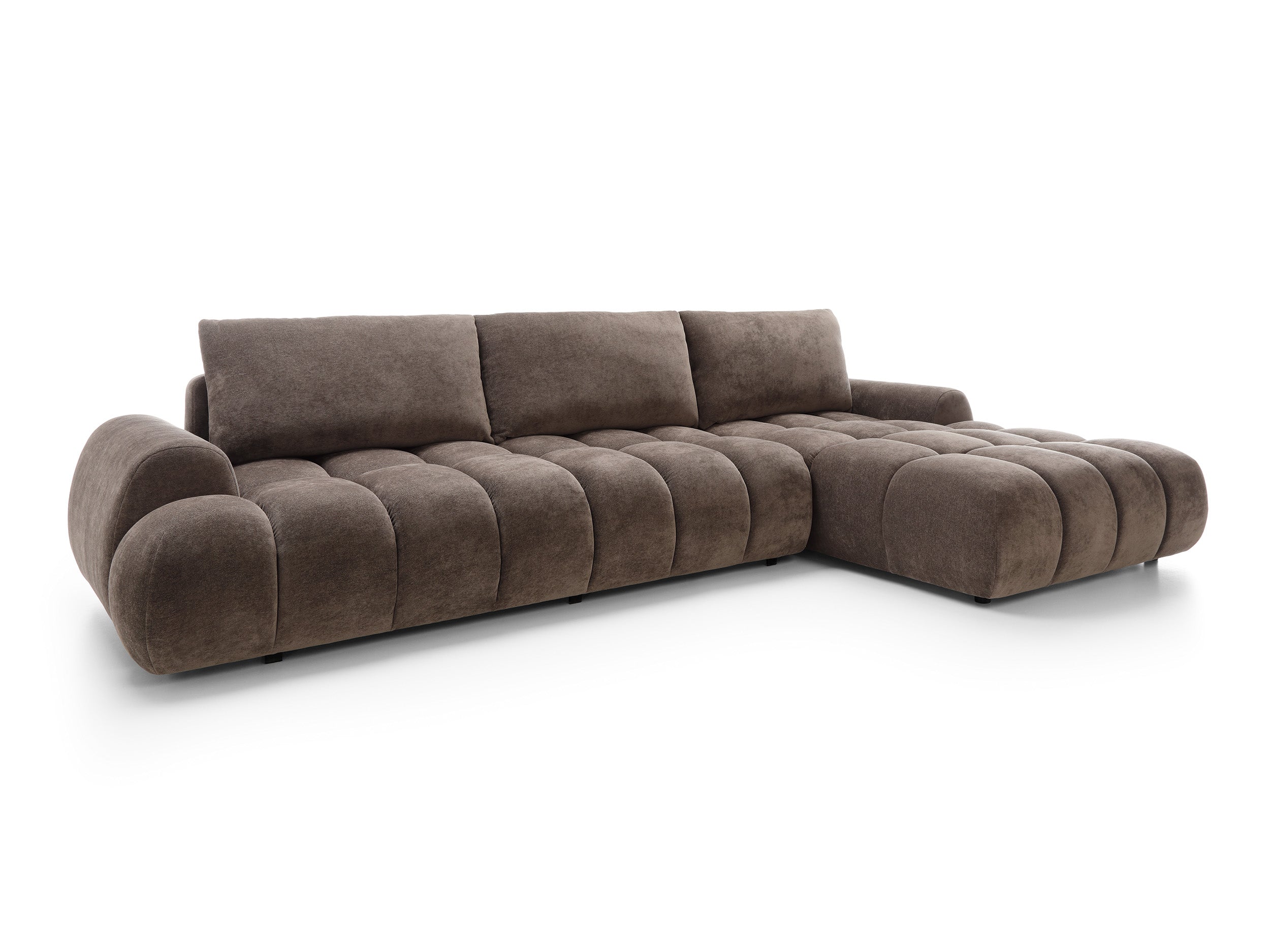 Corner sofa-bed ROULI L, brown