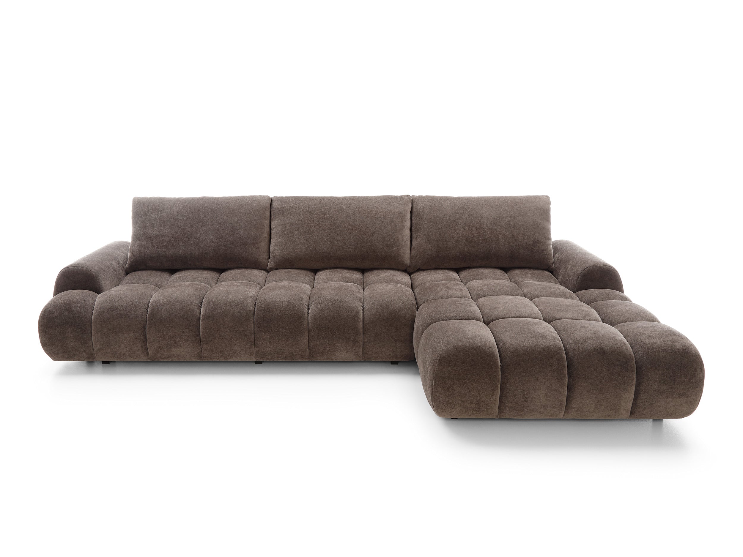 Corner sofa-bed ROULI L, brown