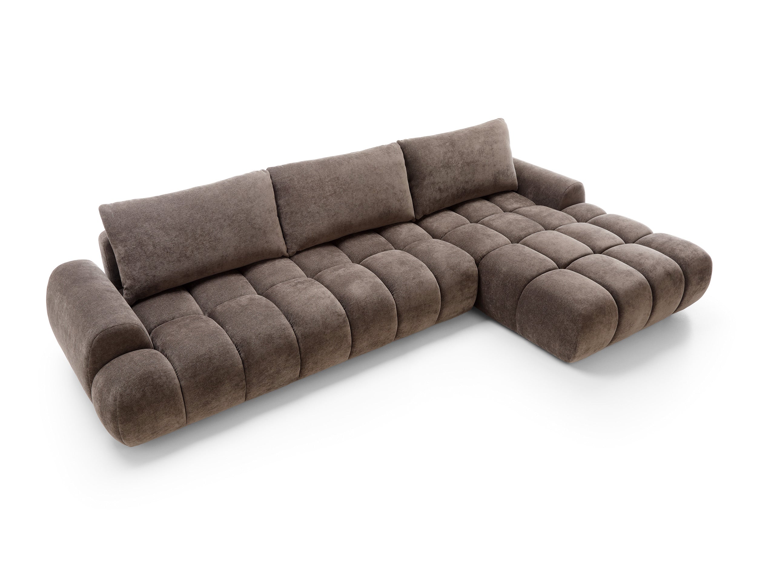 Corner sofa-bed ROULI L, brown