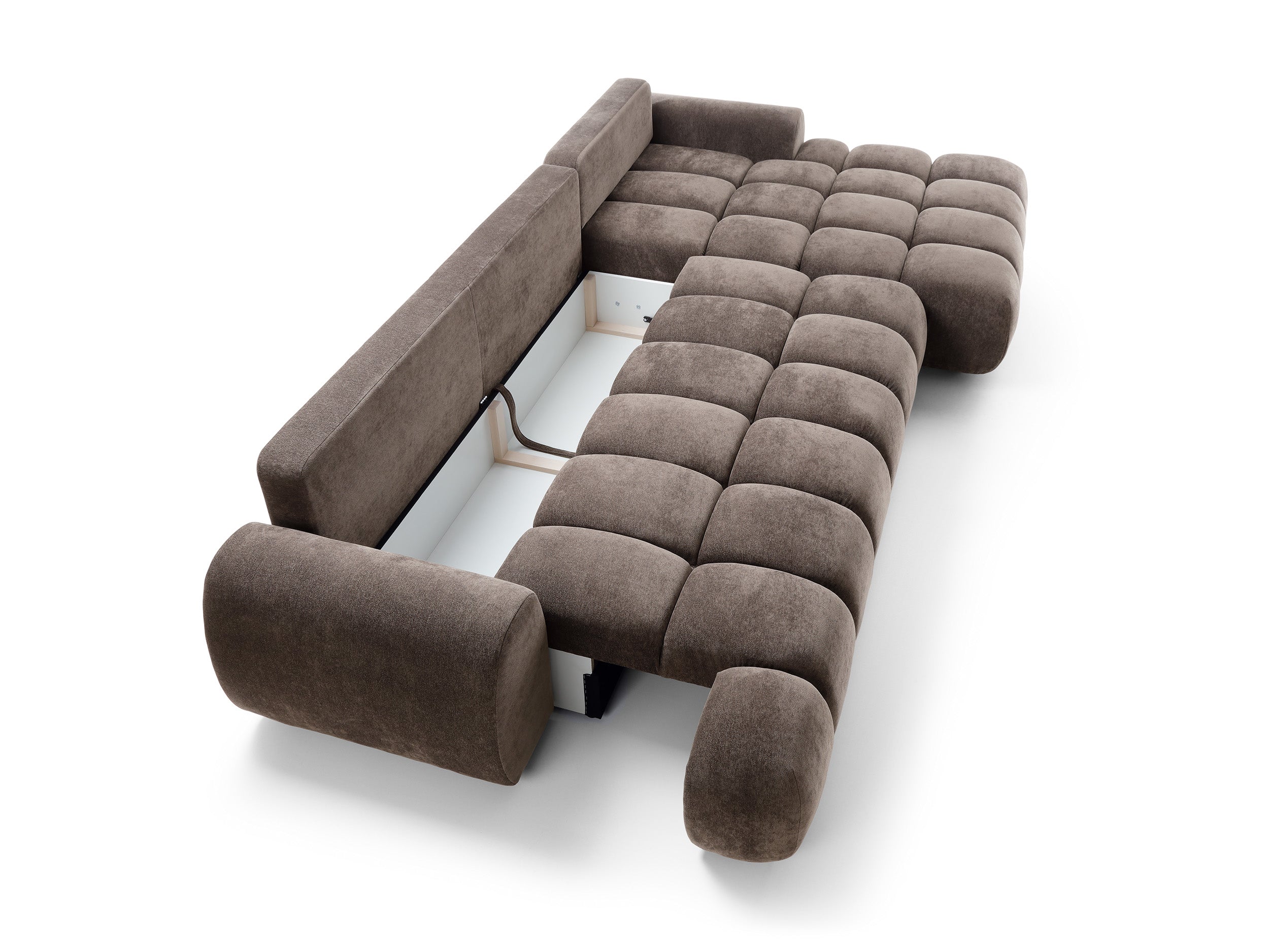 Corner sofa-bed ROULI L, brown