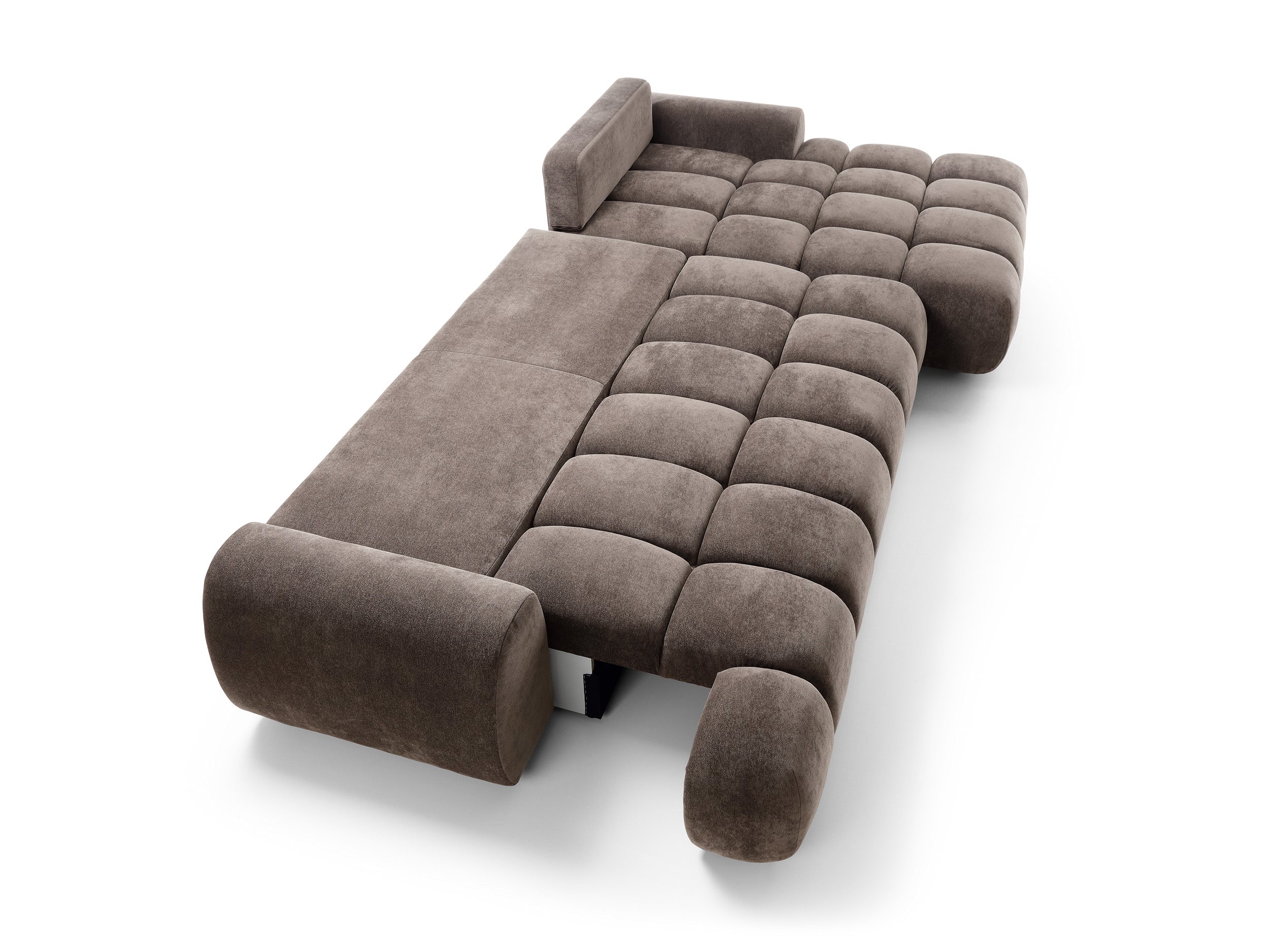 Corner sofa-bed ROULI L, brown
