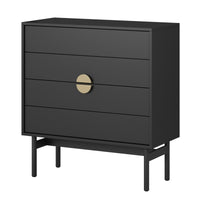 Komoda STOON, juoda, 85 cm