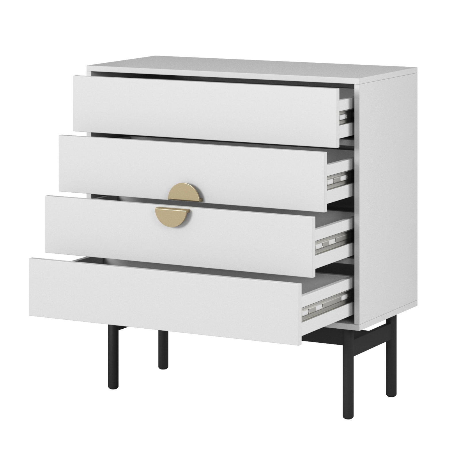 Komoda STOON, balta, 85 cm