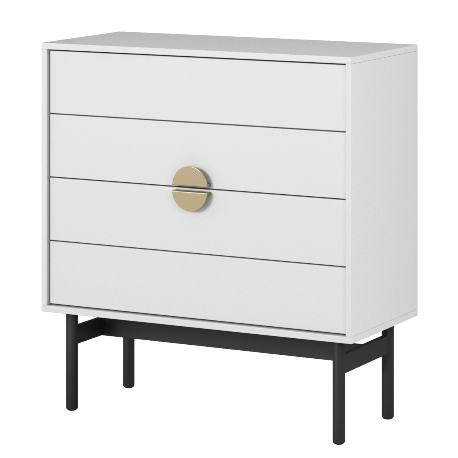 Komoda STOON, balta, 85 cm