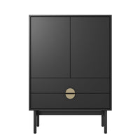 Komoda STOON, juoda, 85 cm