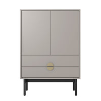 Komoda STOON, pilkai smėlinė, 85 cm – naudojimo pavyzdys
