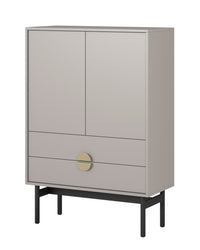 Komoda STOON, pilkai smėlinė, 85 cm