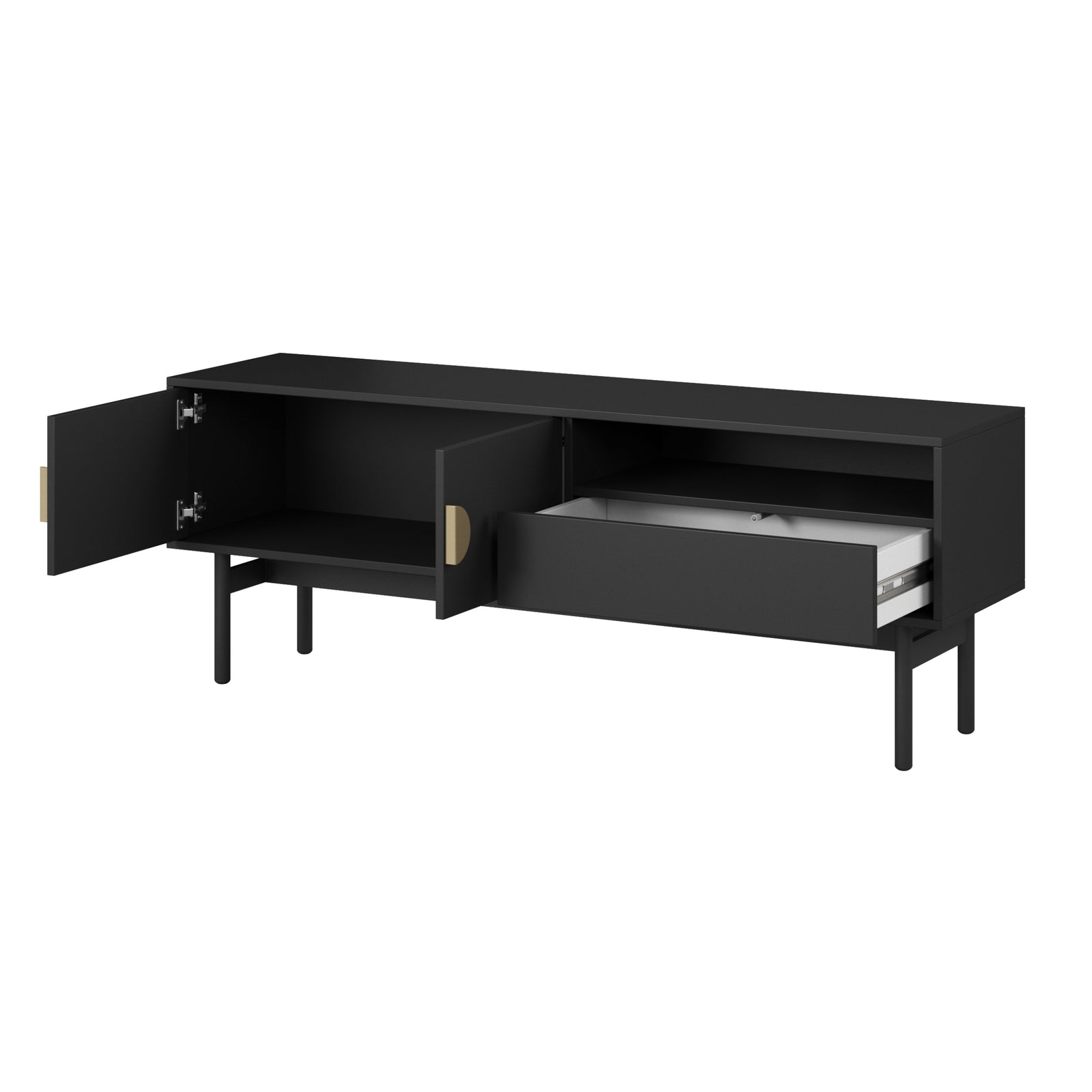 TV staliukas STOON, juodas, 154 cm