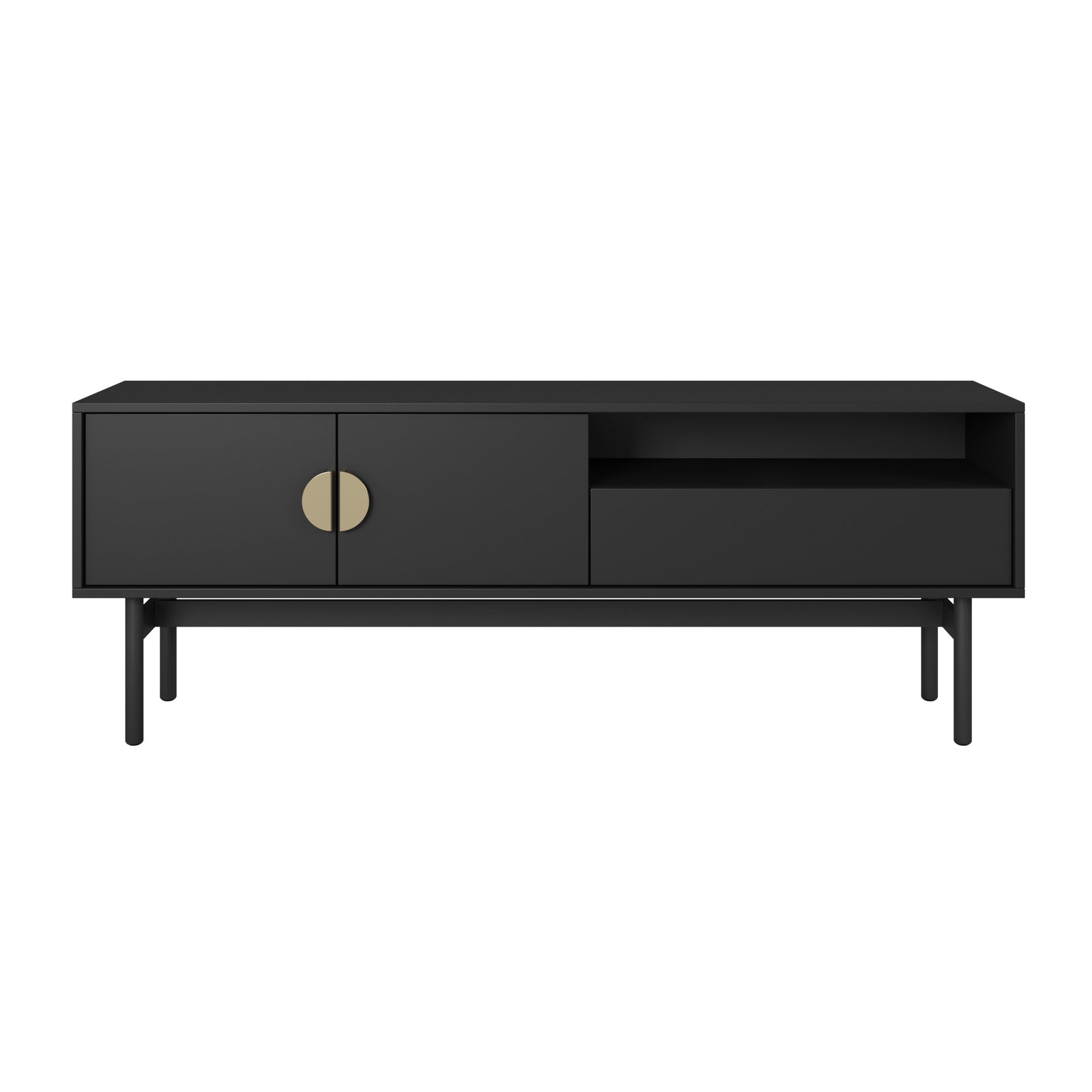 TV staliukas STOON, juodas, 154 cm