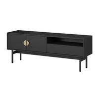 TV staliukas STOON, juodas, 154 cm