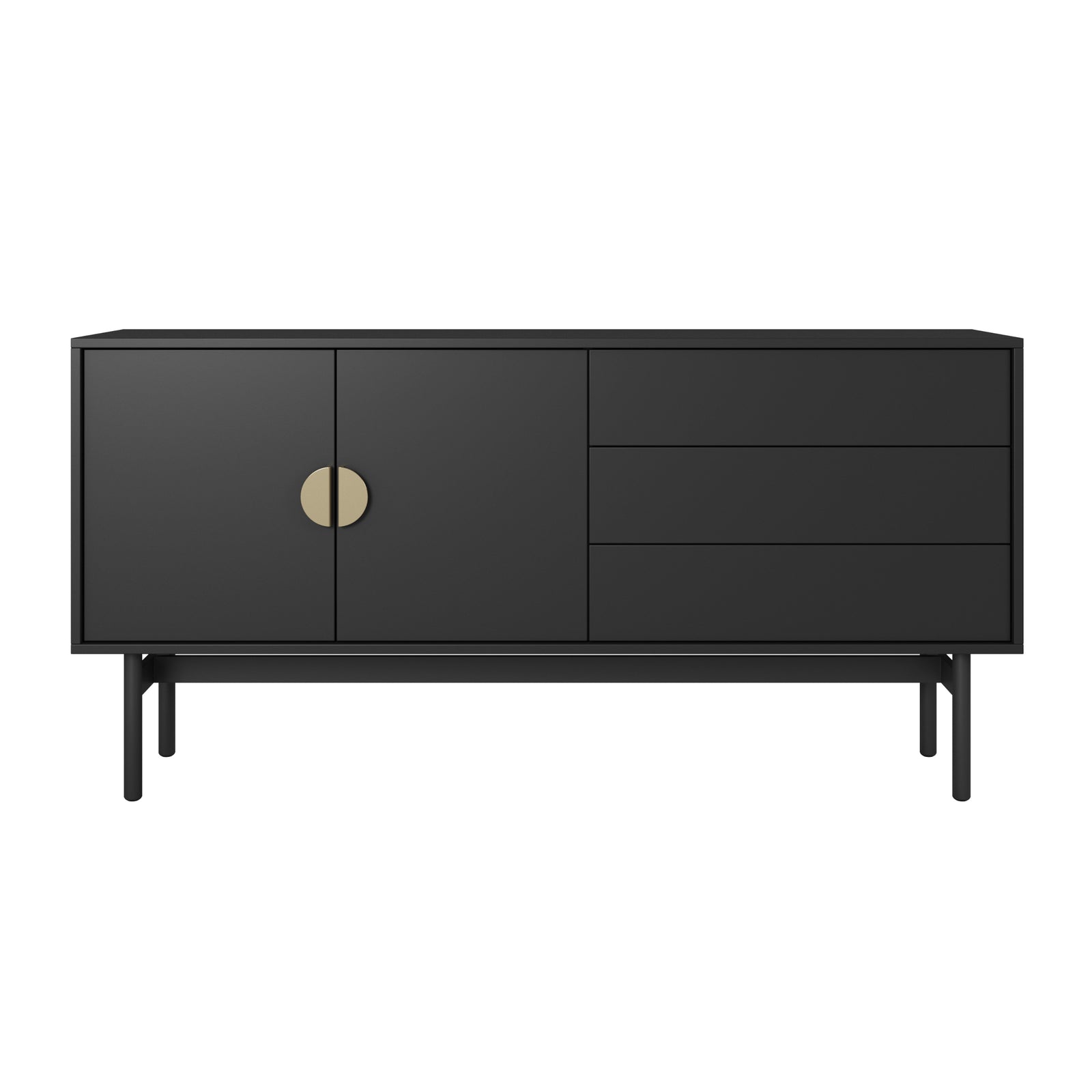 TV staliukas STOON, juodas, 154 cm