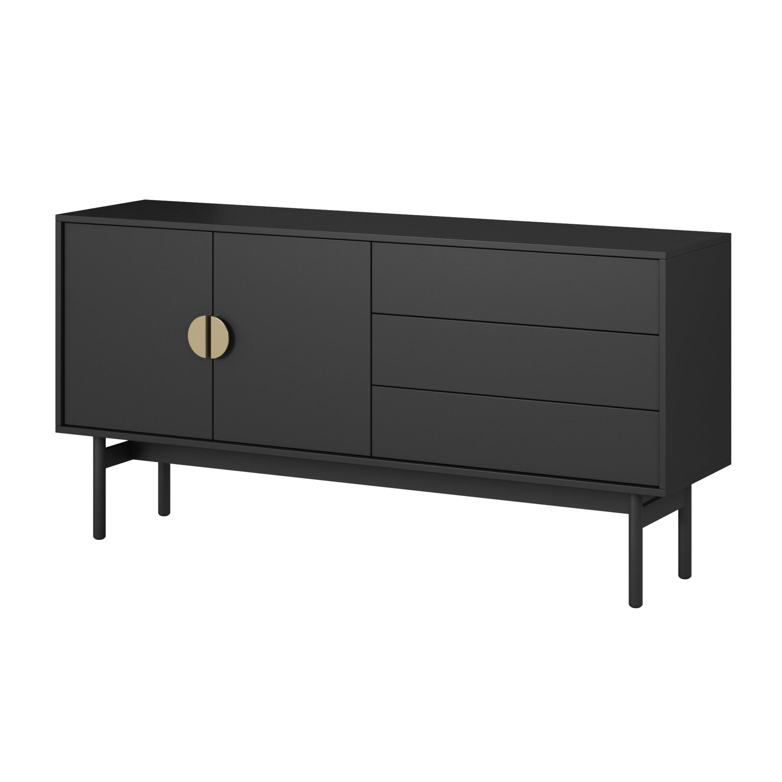 TV staliukas STOON, juodas, 154 cm